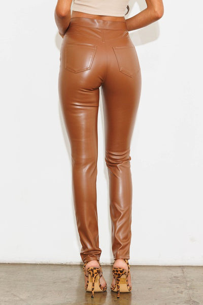 Baby leather skinny pants