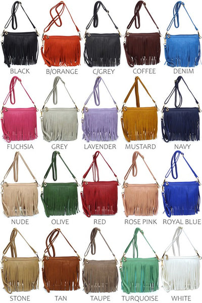 Western Fringe Clutch Cross Body Bag