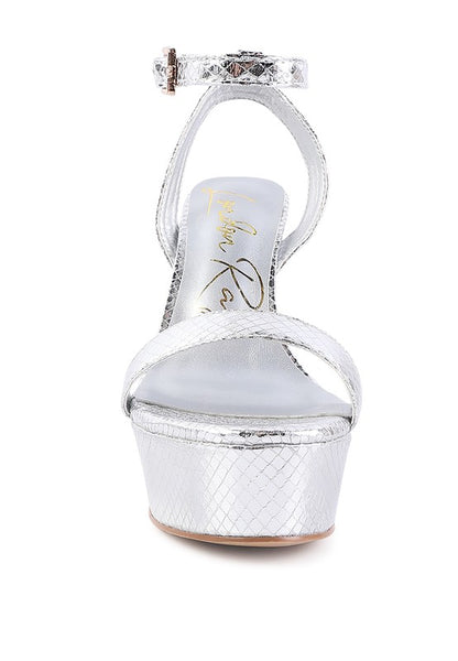 Sweetheart  platform high heeled sandals