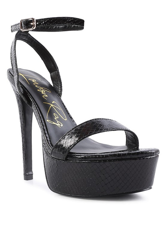 Sweetheart  platform high heeled sandals