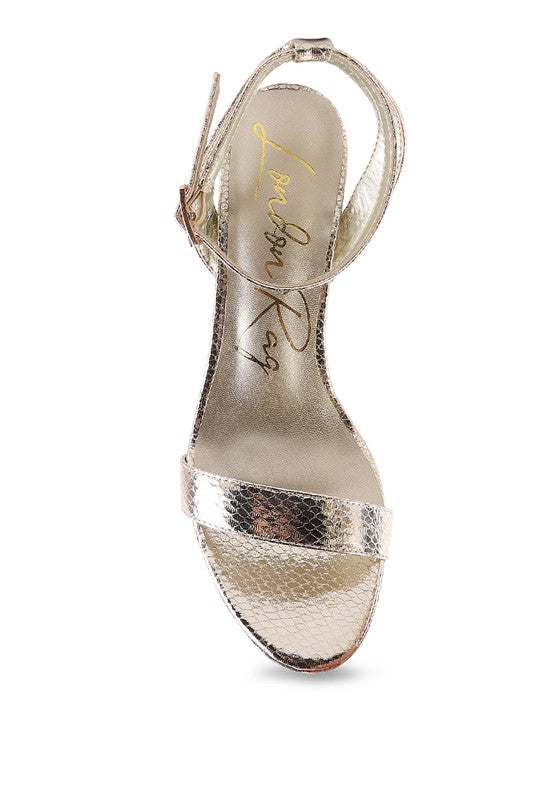 Sweetheart  platform high heeled sandals