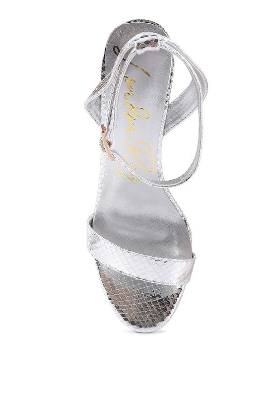 Sweetheart  platform high heeled sandals