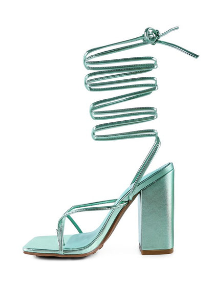 Shewolf lace up high heel sandals