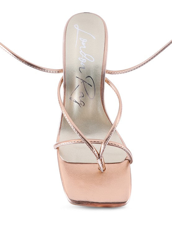 Shewolf lace up high heel sandals