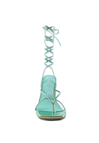 Shewolf lace up high heel sandals