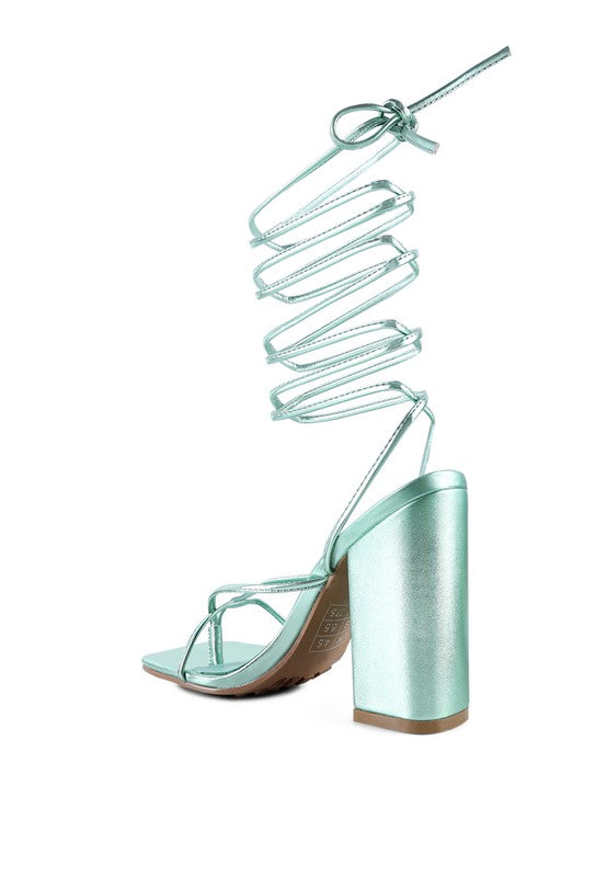Shewolf lace up high heel sandals