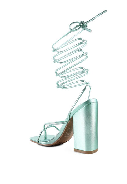 Shewolf lace up high heel sandals