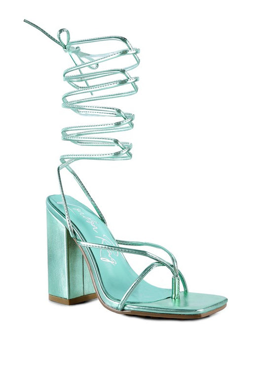 Shewolf lace up high heel sandals