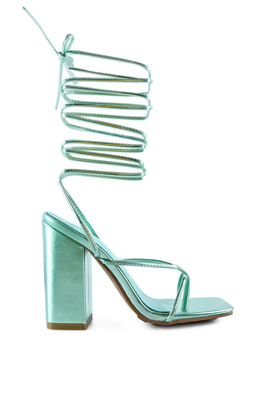 Shewolf lace up high heel sandals