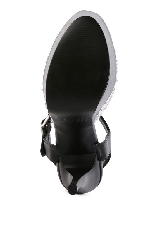 First date ultra high heel clear sandal
