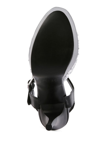 First date ultra high heel clear sandal