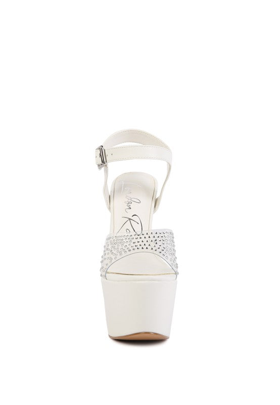 First date ultra high heel clear sandal
