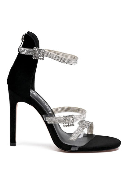 INES BLING STRAP HIGH HEEL SANDALS