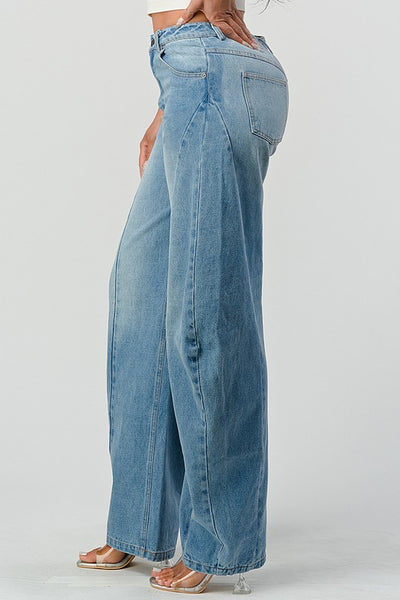 Wide Leg Denim Jeans