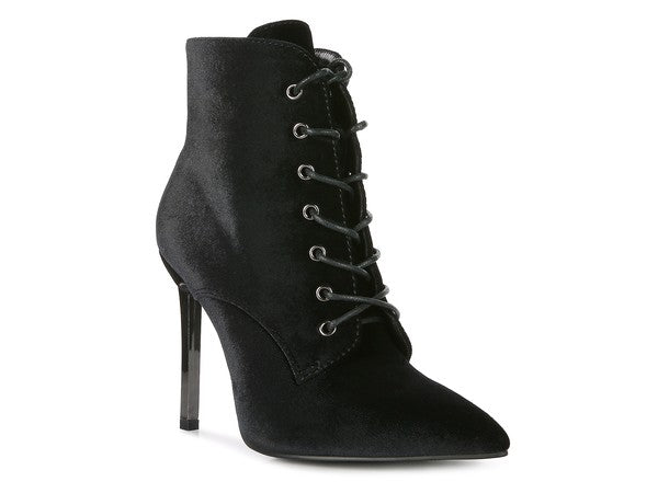 Bornsta velvet high heeled velvet boots