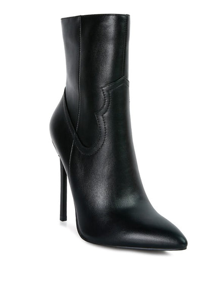 Cowgirl high heel ankle boot