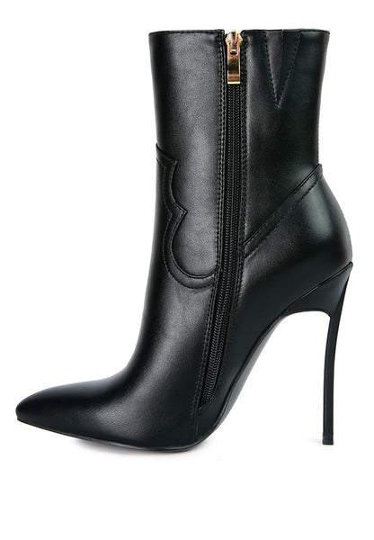 Cowgirl high heel ankle boot