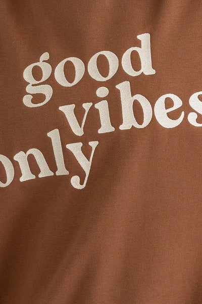 Good vibes Embroidery Oversized Sweatshirt