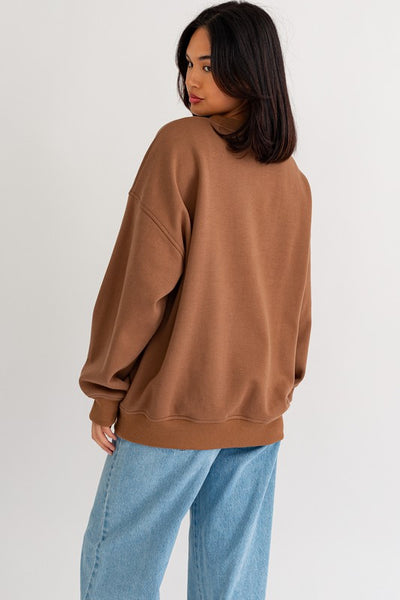 Good vibes Embroidery Oversized Sweatshirt