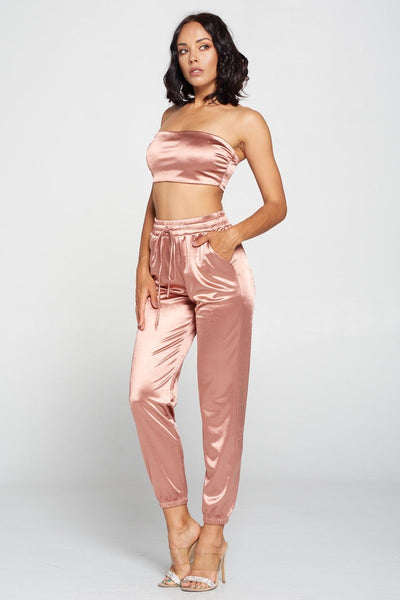 tube top pant set