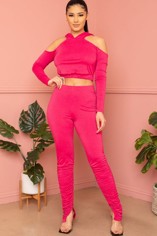 Lace me up pants set